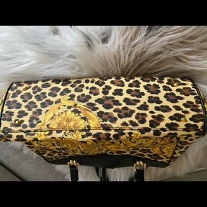 AUTH’D Gianni Versace Baroque & Leopard Tote Bag
